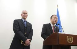 Åke Sellström y Ban Ki-moon