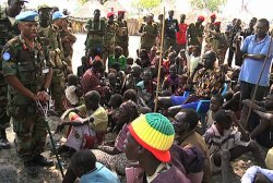 Cascos azules de UNMISS en Pibor, Sudan del Sur