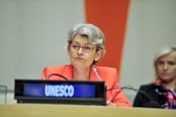 La directora general de la UNESCO, Irina Bokova UN Photo/Amanda Voisard