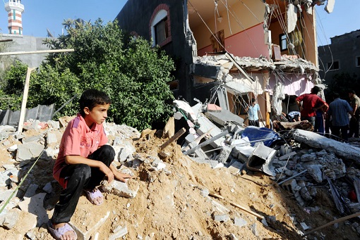 Efectos de los bombardeos israelíes sobre Gaza Foto:Shareef Sarhan