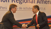 El Director General de la OIT, Guy Ryder con el Presidente del Perú, Ollanta Humala