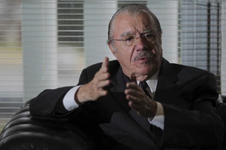 Ex presidente de Brasil, José Sarney, durante una entrevista con Reuters, en Brasilia, Brasil