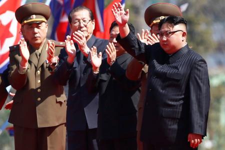 El líder norcoreano Kim Jong Un durante una ceremonia en Pyongyang